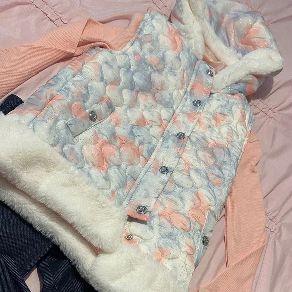 Little Lass Pink and Blue Kids Matching Set - Picture 5 of 10